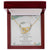 To My Girlfriend Interlocking Hearts Necklace Message Card
