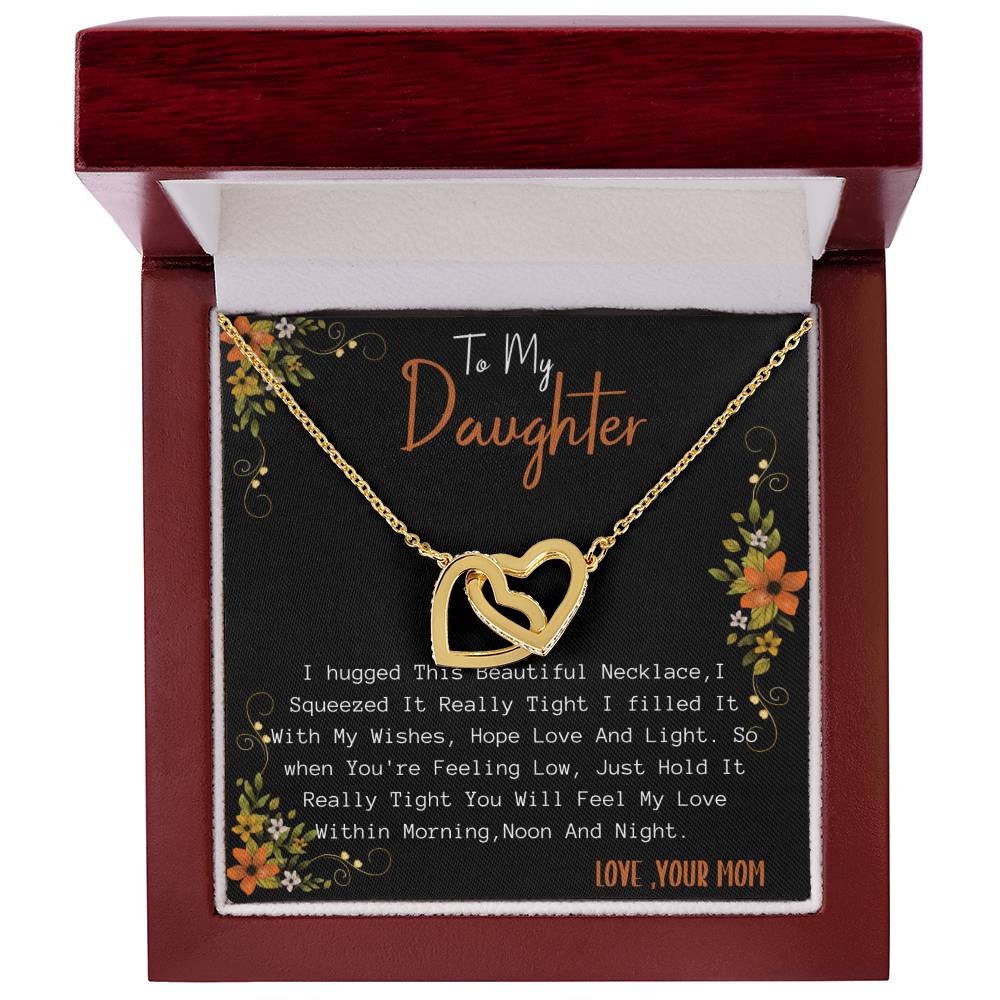 Gift For Daughterdouble Hearts Necklace For Daughter Interlocking Hearts Necklace