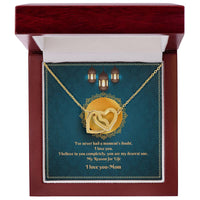 Mom Personalized Gift Interlocking Hearts Necklace