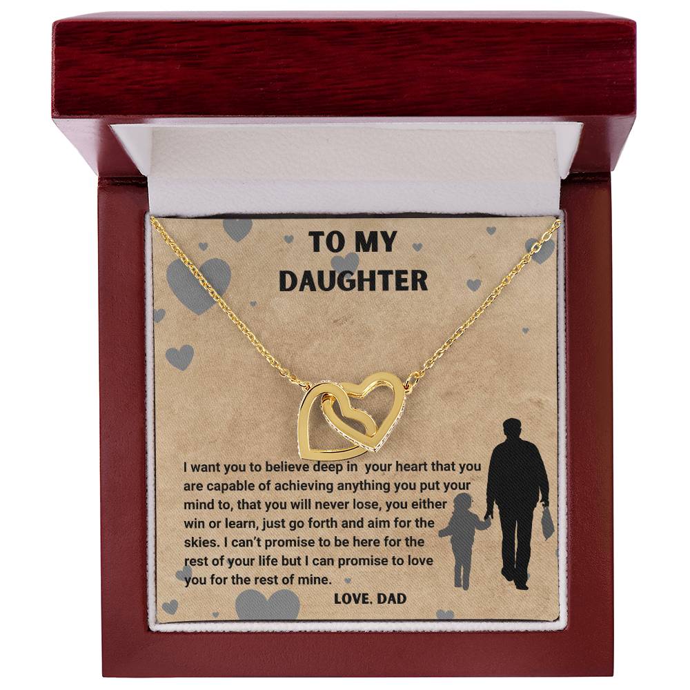 To My Daughter 🎁 Interlocking Hearts Necklace