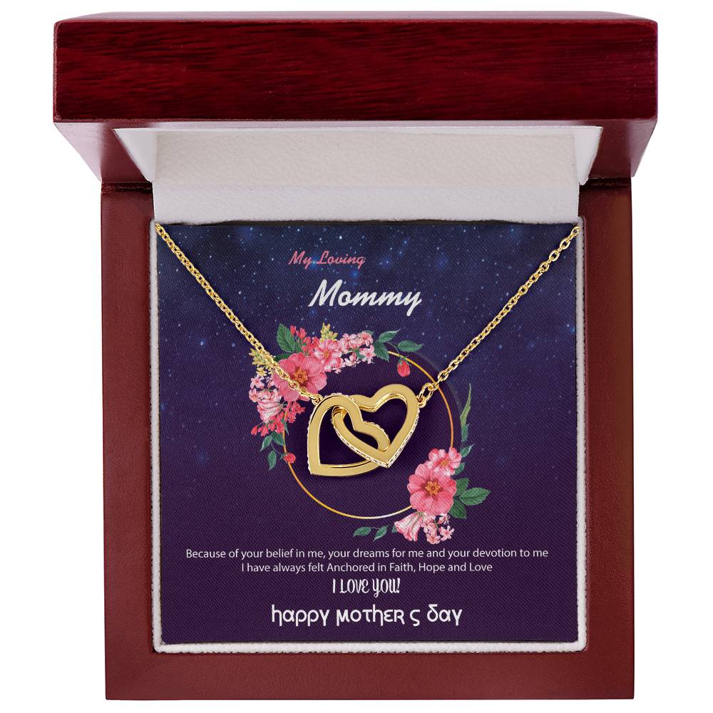 To My Mom Interlocking Hearts Necklace
