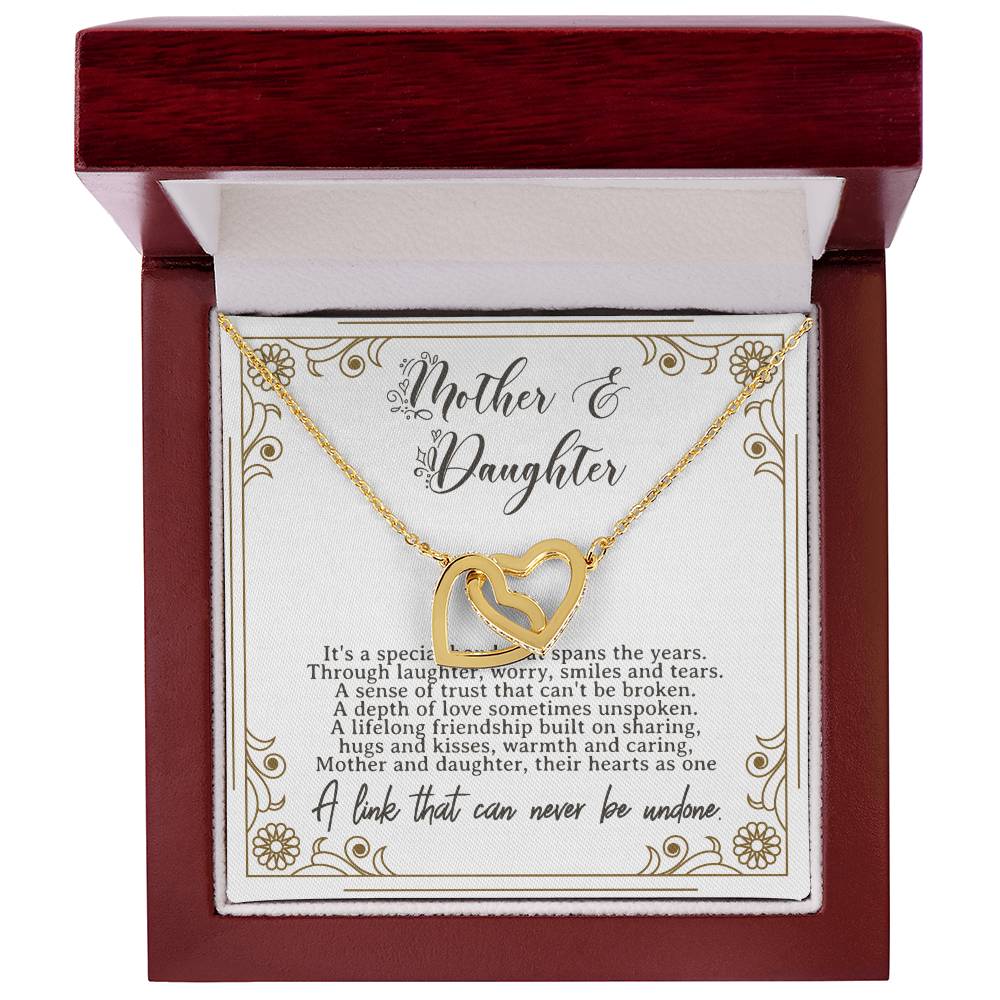 Mother Daughter Necklace Mothers Day Birthday Or Christmas Gift For Mother Or Daughter Interlocking Hearts Necklace Mother Quote