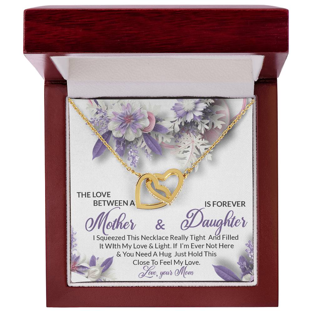To My Daughter From Mother Interlocking Hearts Necklace Mother To Daughter Gift Birthday Gift To Daughter From Mother Daughter Necklace