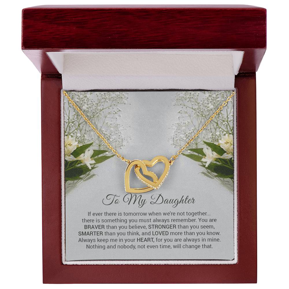 Interlocking Hearts - To Daughter Interlocking Hearts Necklace