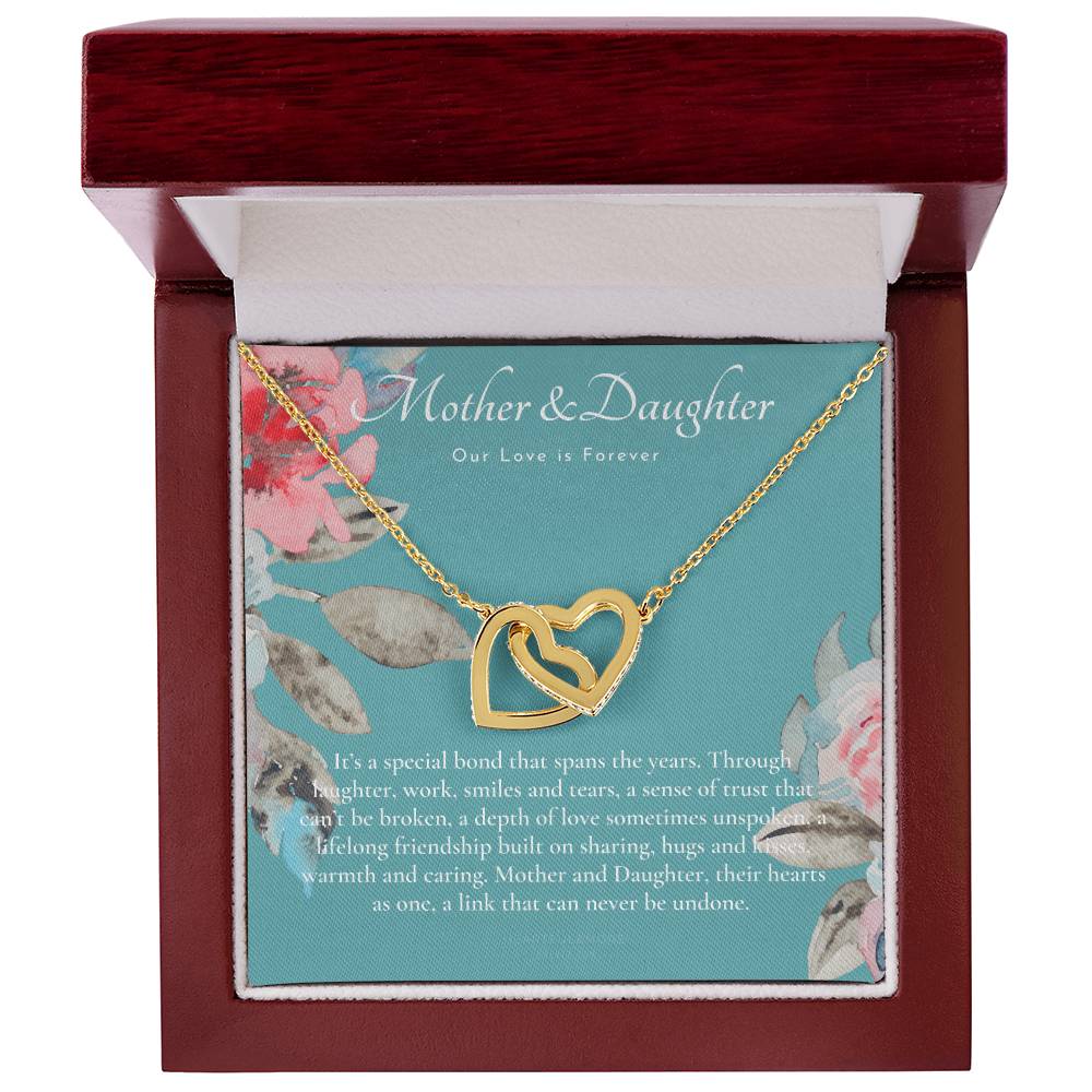 MOM&DA~2 Interlocking Hearts Necklace
