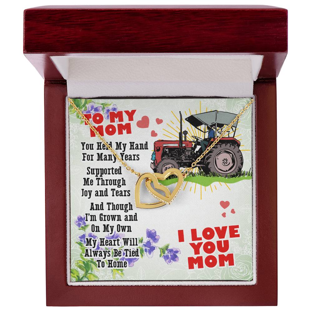 Farmer'S Mom- Interlocking Heart Necklace Interlocking Hearts Necklace