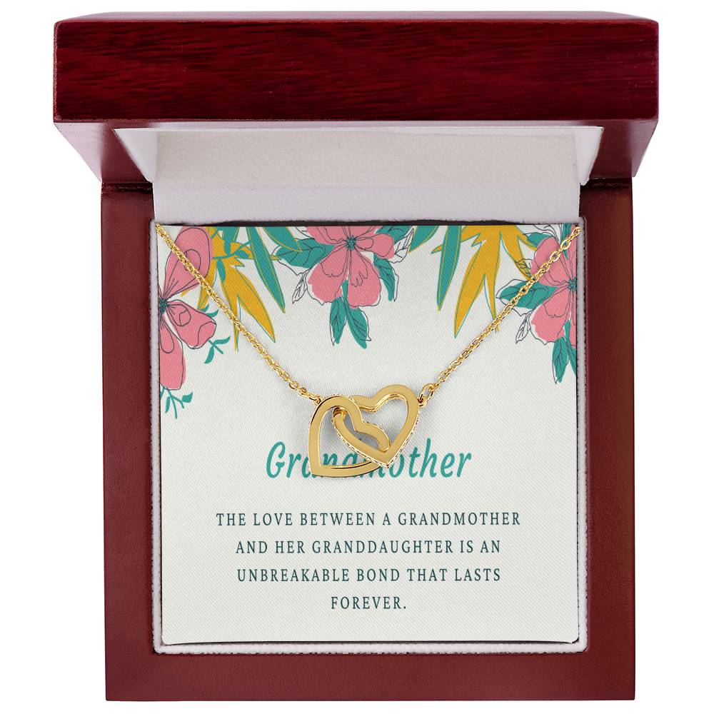 Grandmother Necklace Grandmother Gift Family Necklace Linked Hearts 14Kt Gold Filled Rose Sterling Silver Interlocking Hearts Necklace