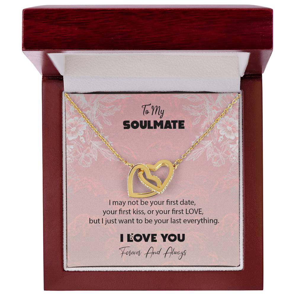 To My Soulmate Interlocked Hearts Necklace Interlocking Hearts Necklace