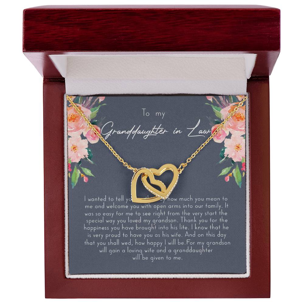 To My Granddaughter-In-Law Gift I Wanted To Tell You Interlocking Hearts Necklace
