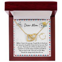 Necklace Gift For Mom From Children To Mom Christmas Gift For Mom'S Birthday Gift From Daughterson To Mom Thanksgiving Gift Ideas Interlocking Hearts Necklace