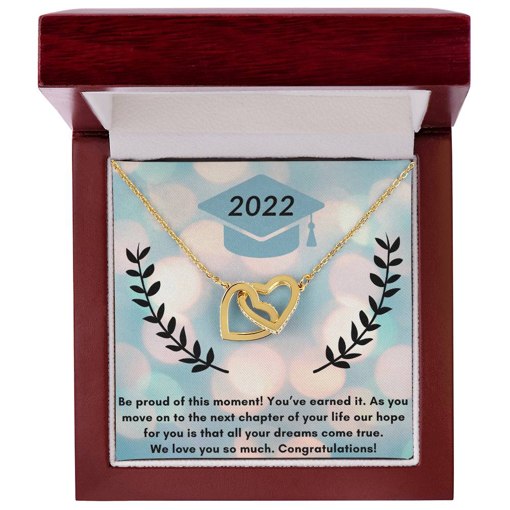 Graduation Interlocking Hearts Necklace