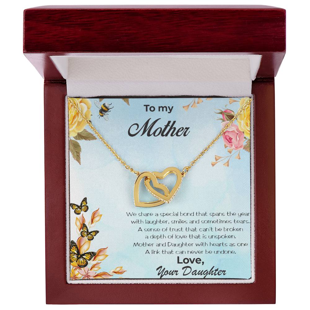 Mother And Daughter Special Bond Necklace Interlocking Hearts Necklace