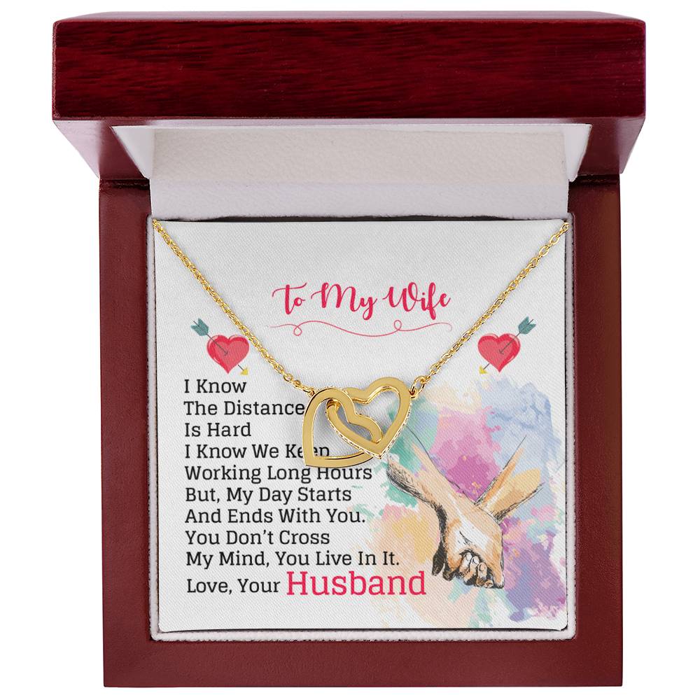 Gift For Wife - Interlocking Heart Necklace Interlocking Hearts Necklace