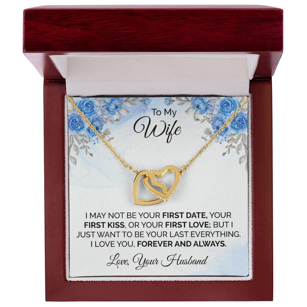 To My Wife Interlocking Hearts Necklace