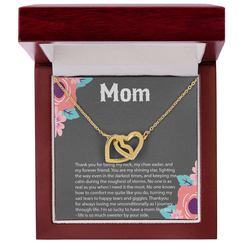 Mom Necklace Mother Necklace Mom Gift Mother'S Day Giftmother'S Day Necklace Mother Daughter Gift 2 Interlocking Hearts Interlocking Hearts Necklace