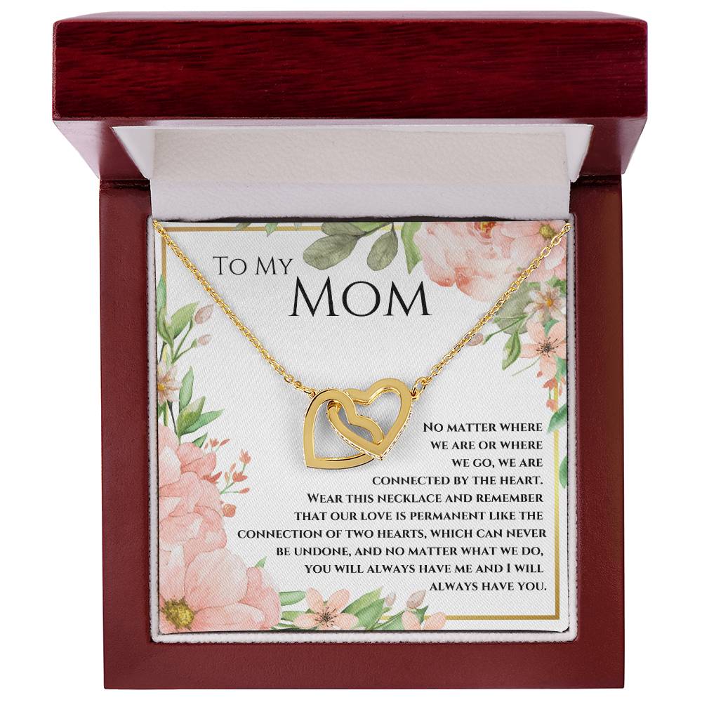 To My Mom - The Greatest Of Them All - Necklace Interlocking Hearts Necklace