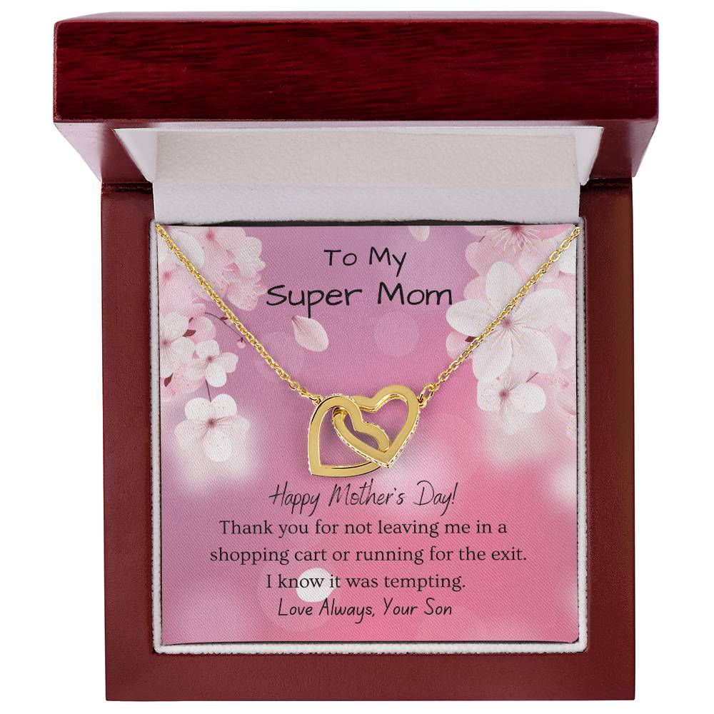 From Son To Mom Enduring Love Interlocking Hearts Necklace