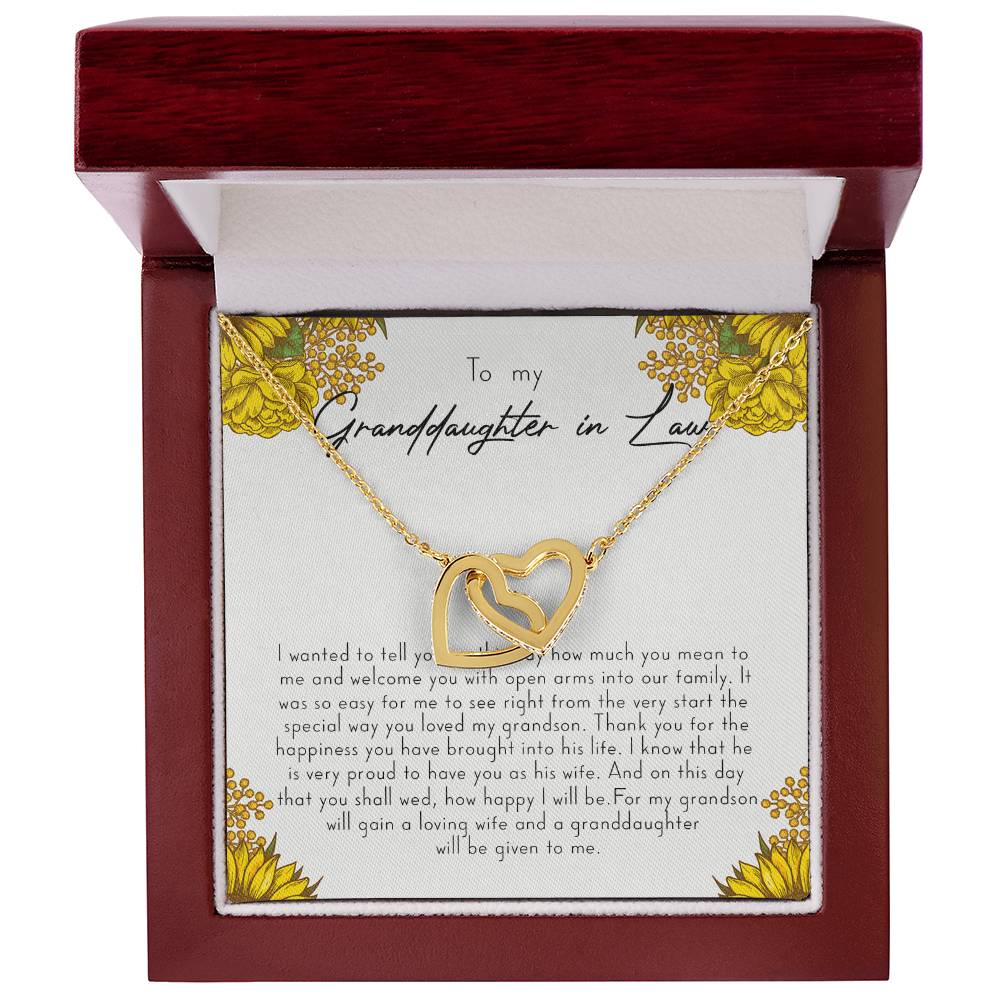To My Granddaughter-In-Law Gift I Wanted To Tell You Interlocking Hearts Necklace