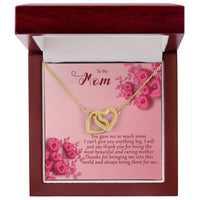 Gift For Mom Personalized Necklace Custom Gift For Mom To My Mom Interlocking Hearts Necklace