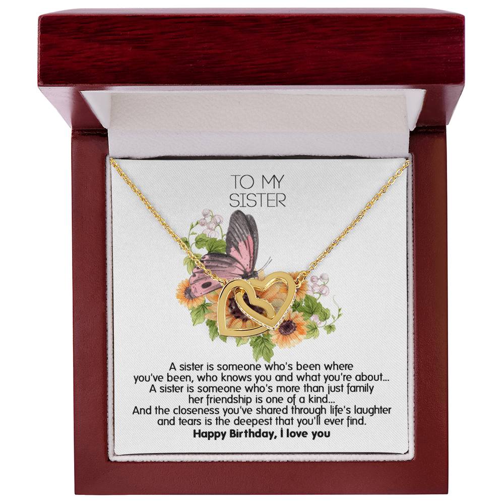 Give This Unique Necklace For Your Sister'S Birthday ! Interlocking Hearts Necklace