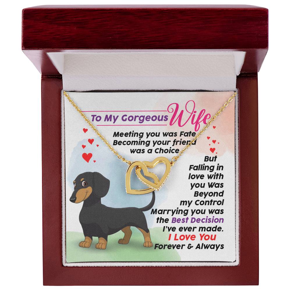 Gift For Wife - Interlocking Heart Necklace Interlocking Hearts Necklace