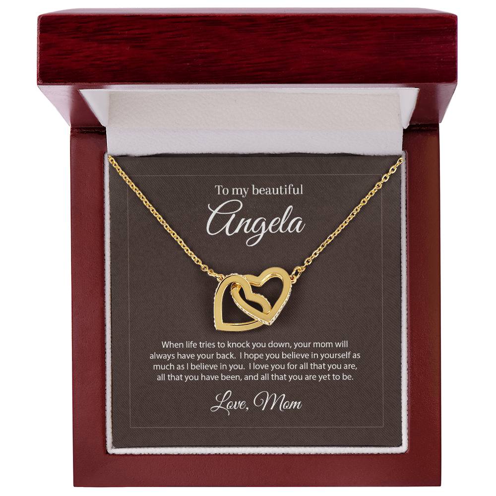 Personalized Heart Necklace And Jewelry Box Interlocking Hearts Necklace