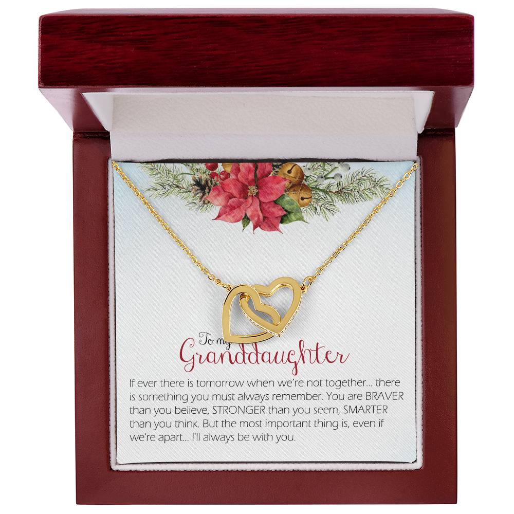 To My Granddaughter Interlocking Hearts Necklace