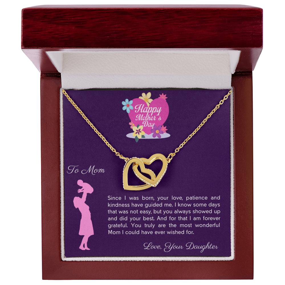 Happy Mother'S Day Love Patience And Kindness Necklace Interlocking Hearts Necklace