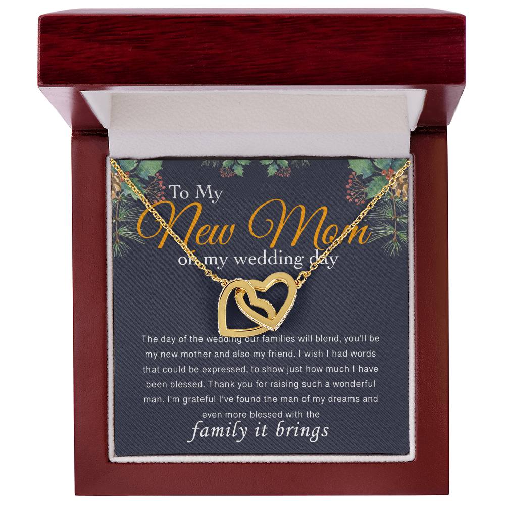 To My New Mom Interlocking Hearts Necklace