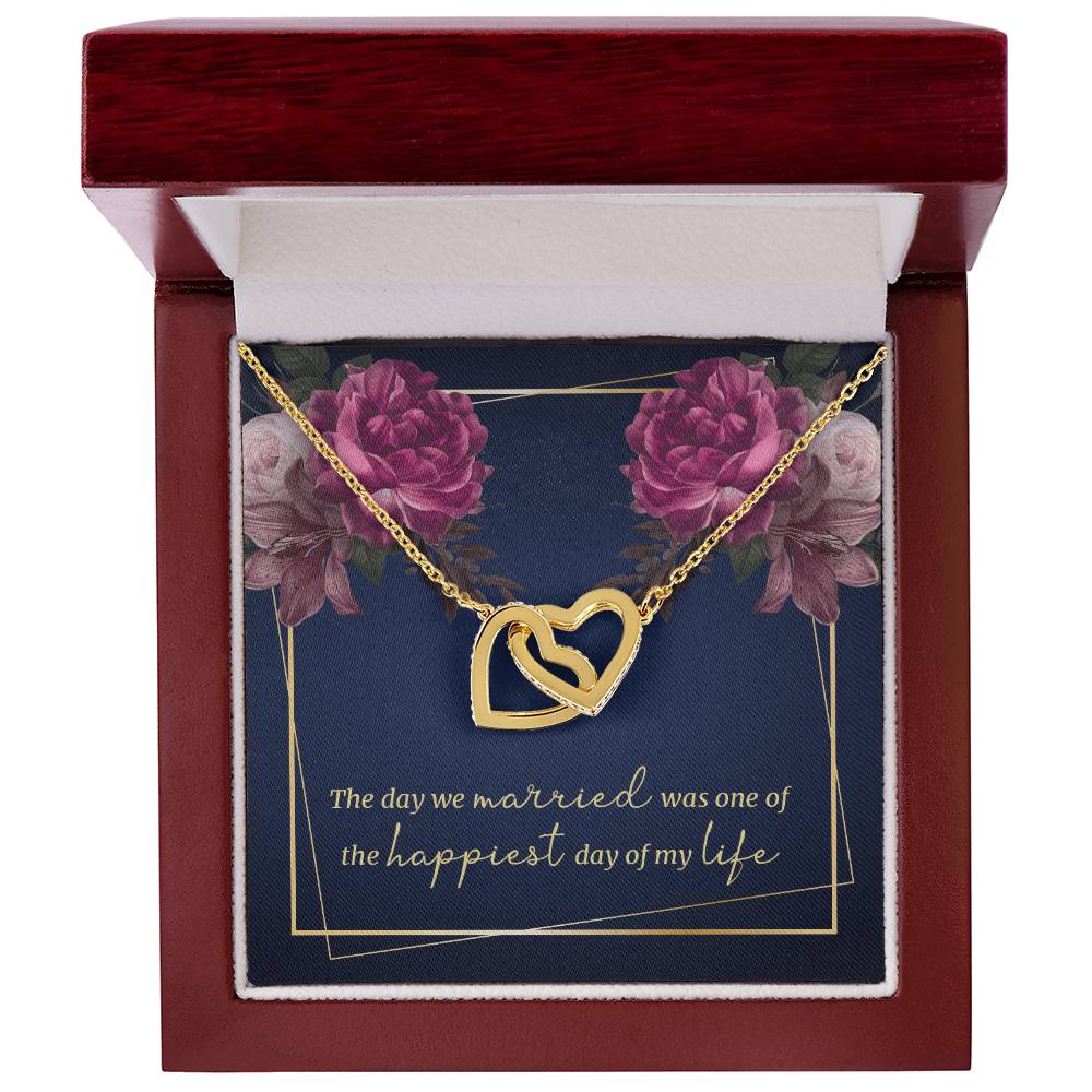 The Day We Married - Interlocking Hearts Necklace