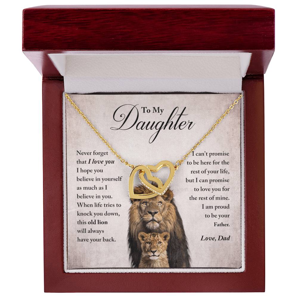 My Daughter - Proud Of You - Necklace Interlocking Hearts Necklace