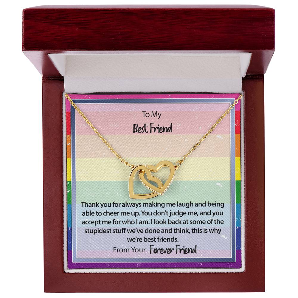 This Is Why We'Re Best Friend Necklace Interlocking Hearts Necklace