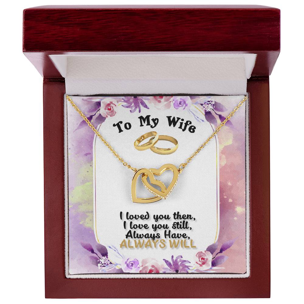 I Love You Always Necklace Interlocking Hearts Necklace