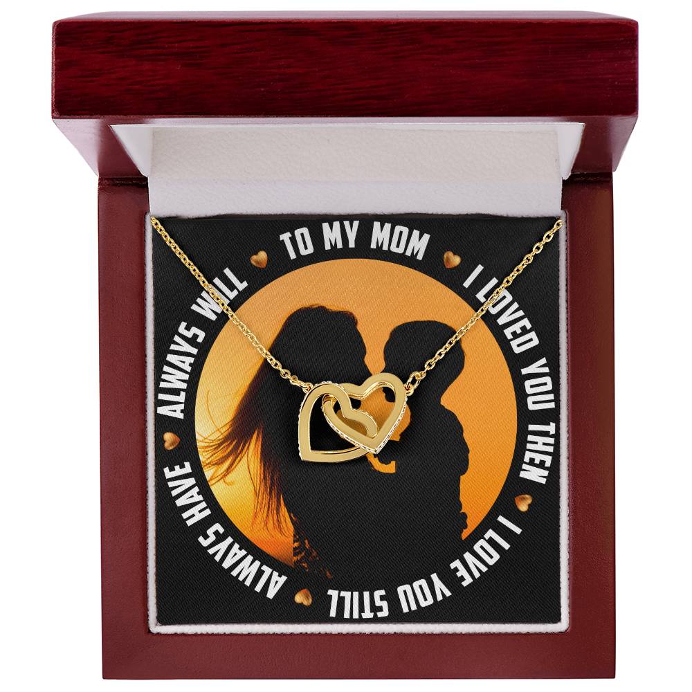 To My Beautiful Mother Interlocking Hearts Necklace
