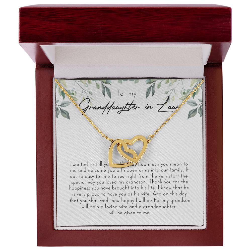 To My Granddaughter-In-Law Gift I Wanted To Tell You Interlocking Hearts Necklace