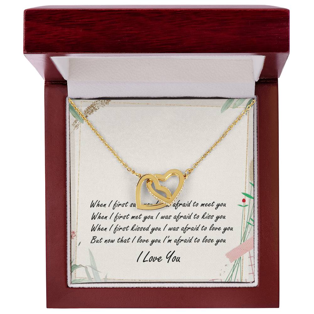 To My Love Interlocking Hearts Necklace Message Card