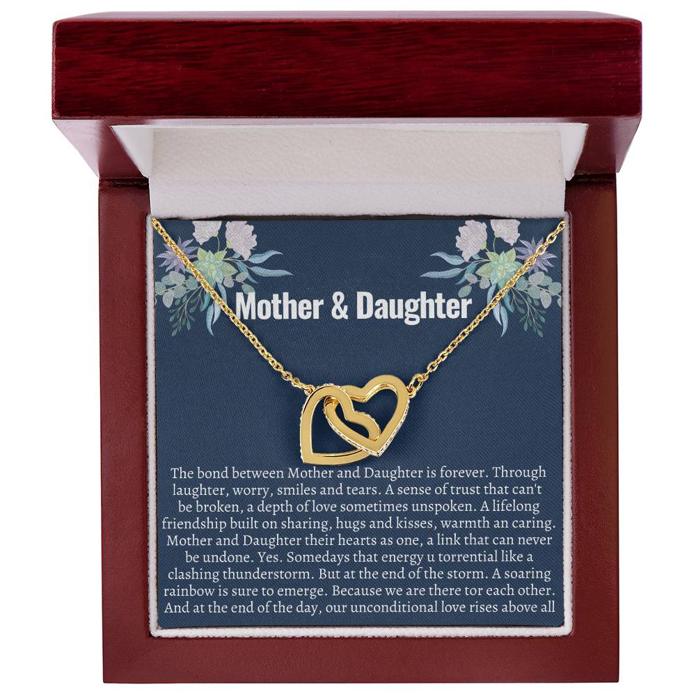 Mother & Daughter Interlocking Hearts Necklace