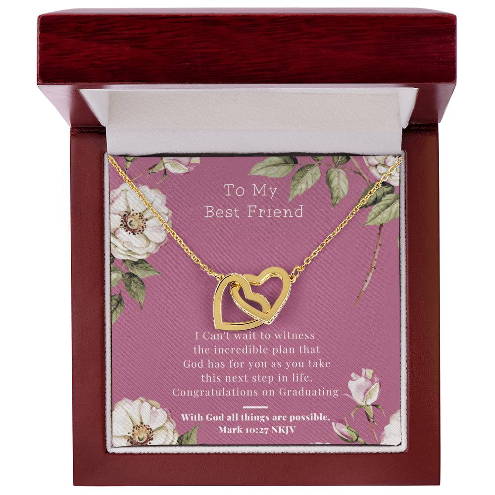 Graduation Gift Ideas For Best Friend Interlocking Hearts Necklace