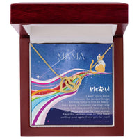 To My Cat Mama Cat Loss Gifts Rainbow Bridge Cat Pet Sympathy Gift Cat Loss Necklace Until We Meet Again Necklace Loss Of Cat Memorial Necklace Interlocking Hearts Necklace