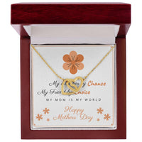 My Mother By Chance Interlocking Hearts Necklace
