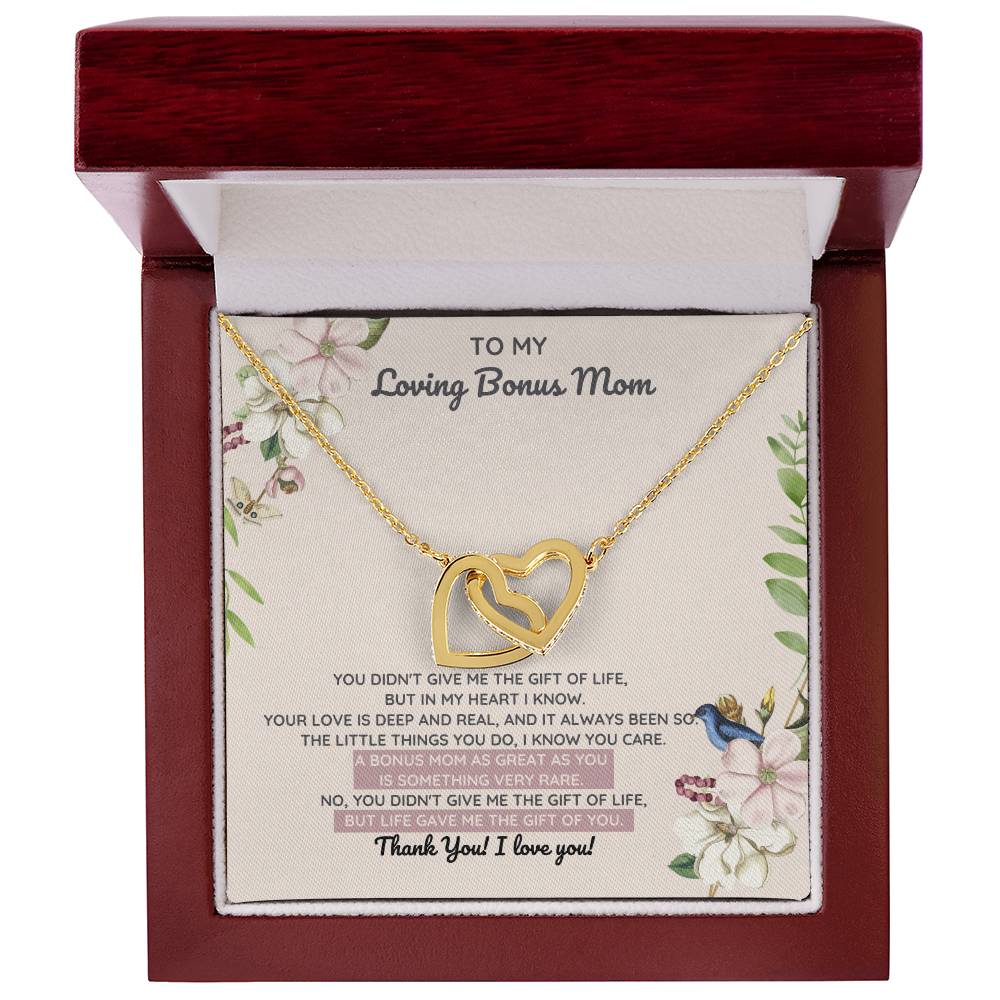 Bonus Mom Gift Of You Interlocking Heart Necklace Interlocking Hearts Necklace