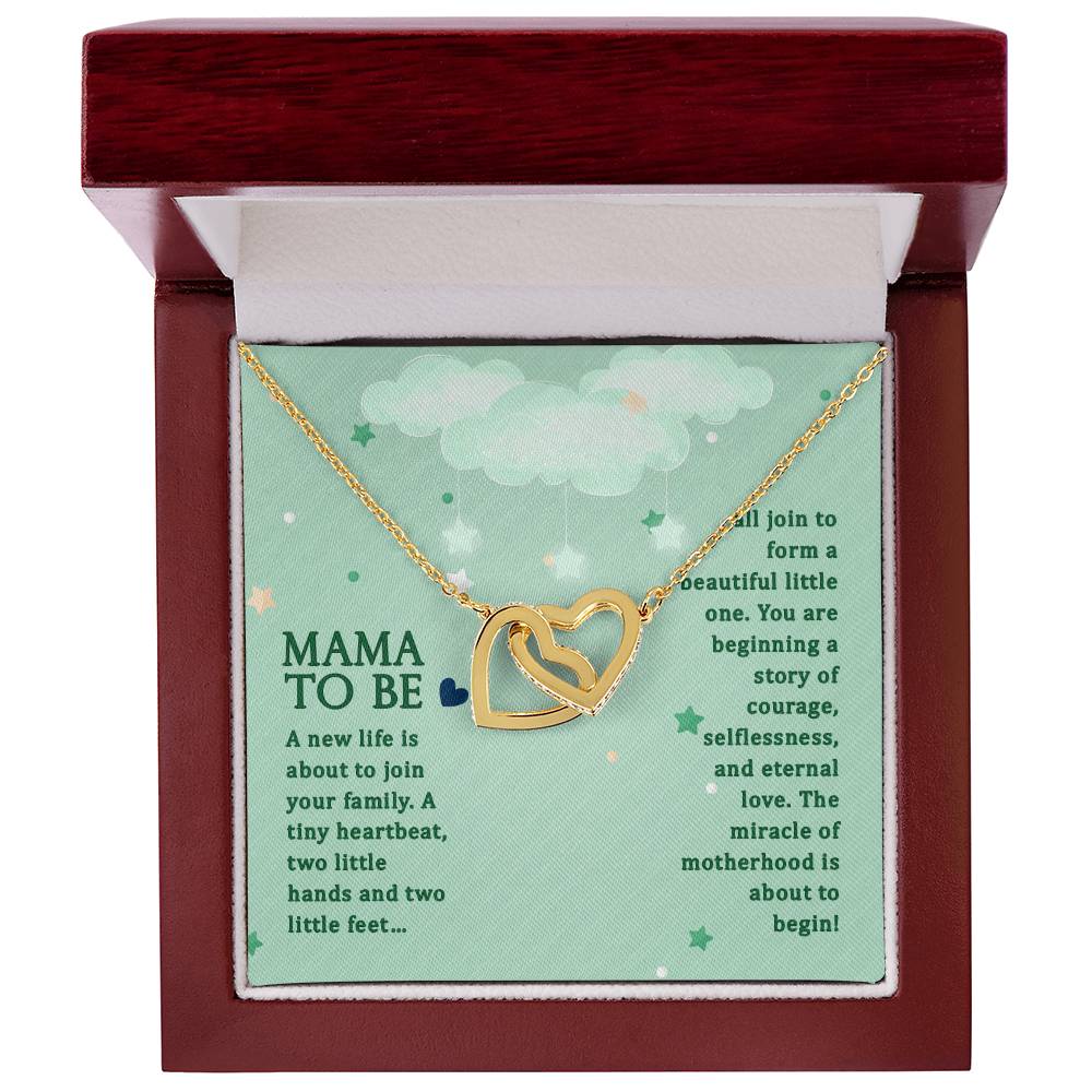 Interlocking Hearts Necklace Mama To Be A New Life