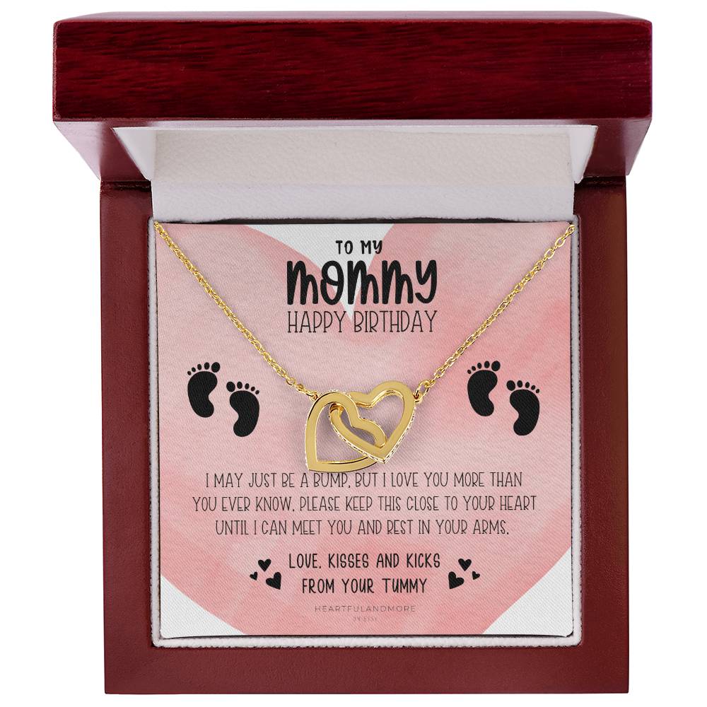 New Mom Birthday Pregnant Wife Birthday Gift Birthday Gift For Pregnant Wife Jewelry For Pregnant Wife Expecting Wife Birthday Interlocking Hearts Necklace
