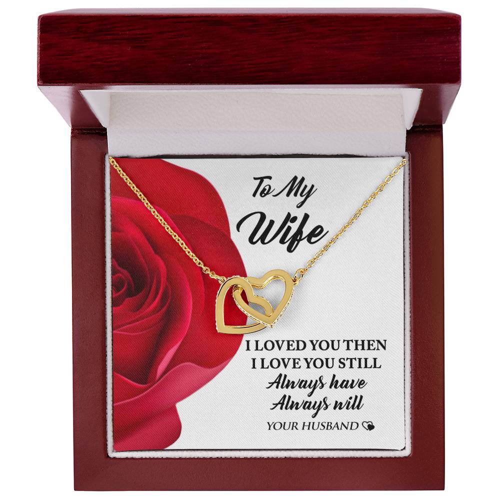 Perfect Valentine'S Day Gift For Your Wife! Interlocking Hearts Necklace