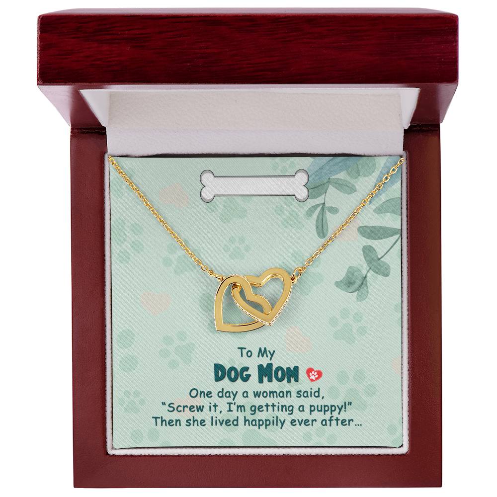 Interlocking Hearts Necklace To My Dog Mom One Day