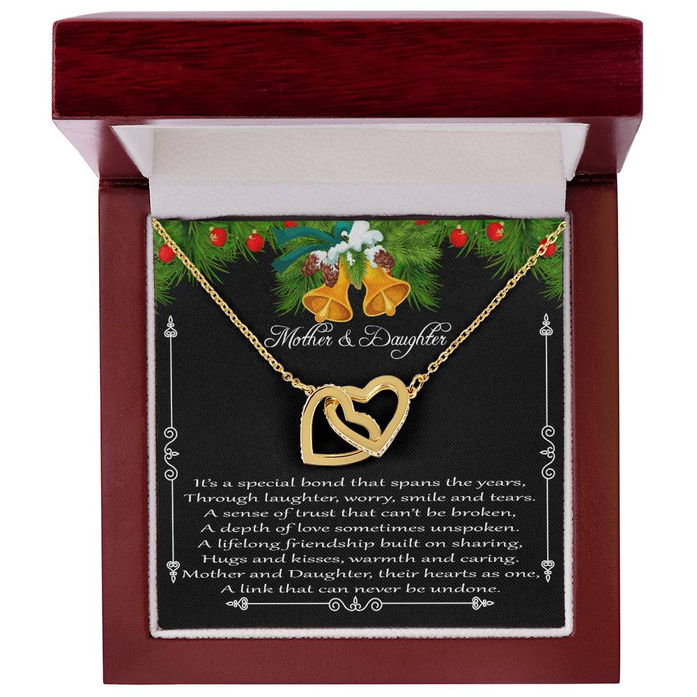 Mother & Daughter - It'S A Special Bond Interlocking Hearts Necklace