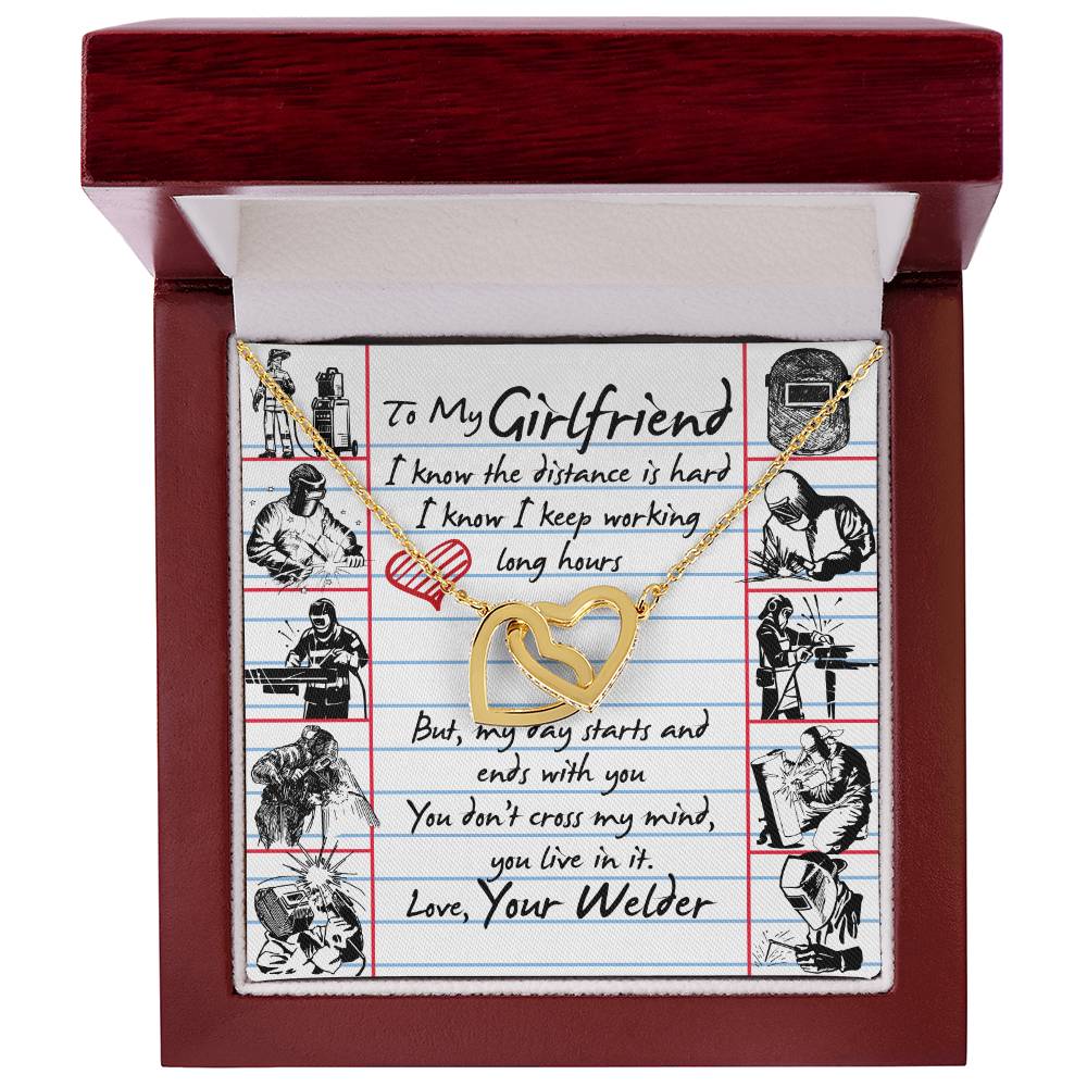 Welder'S Girlfriend - Interlocking Heart Necklace Interlocking Hearts Necklace