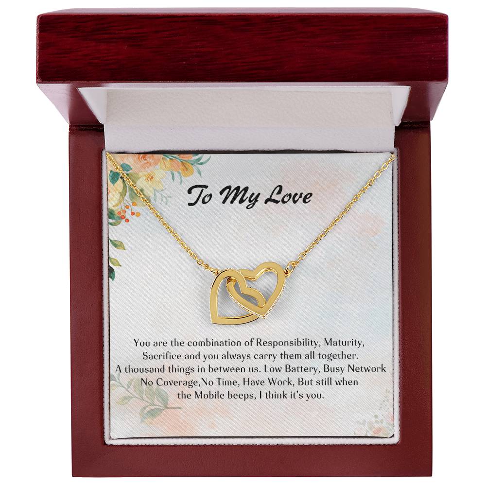 To My Love Interlocking Hearts Necklace