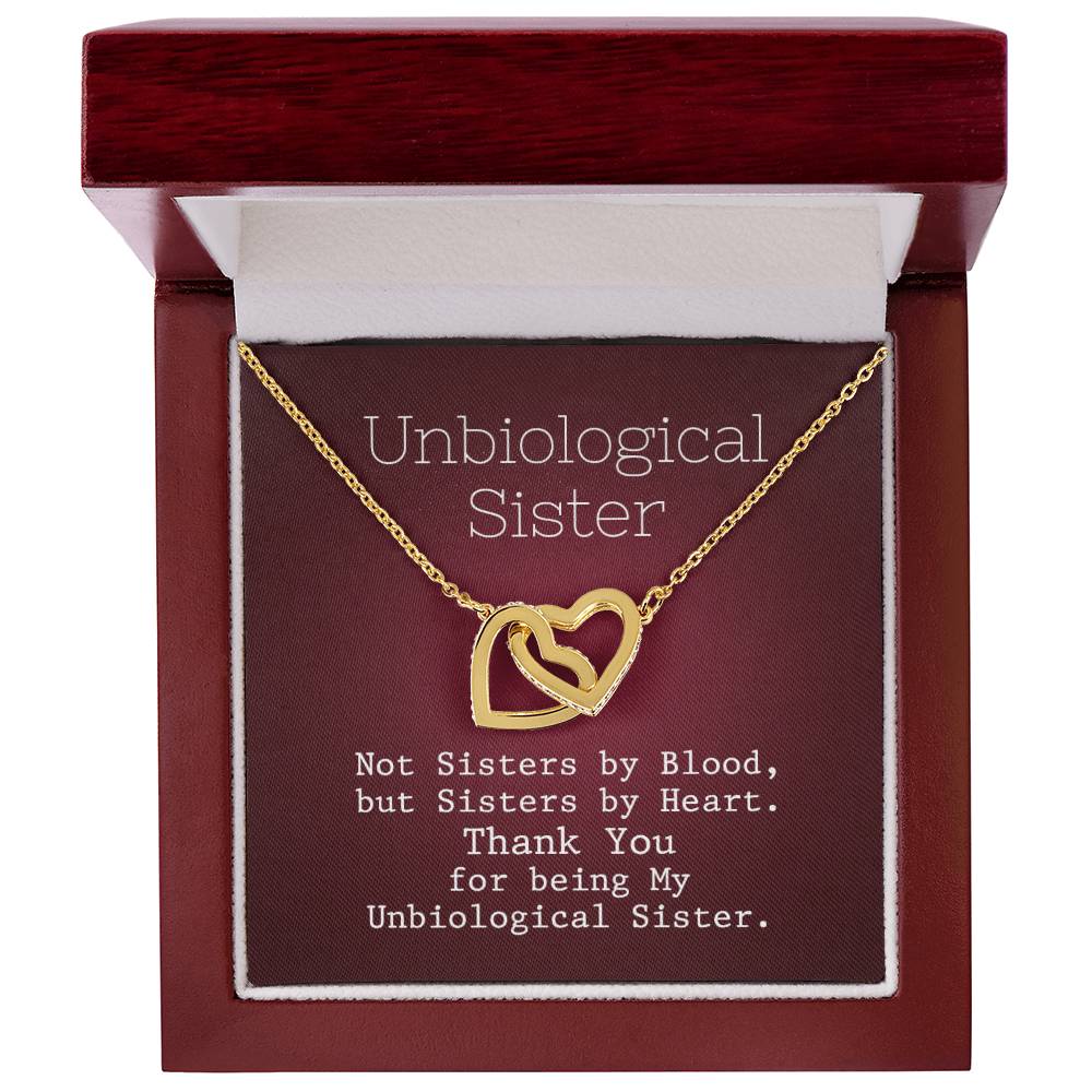 Unbiological Sister - United Heart Necklace Interlocking Hearts Necklace