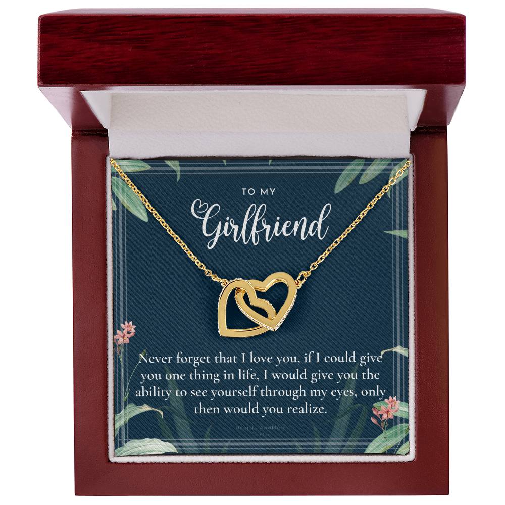 To My Girlfriend Girlfriend Necklace Anniversary Gift For Girlfriend Girlfriend Gift Gift For Girlfriend Necklace For Girlfriend Christmas Gift Birthday Gift Interlocking Hearts Necklace